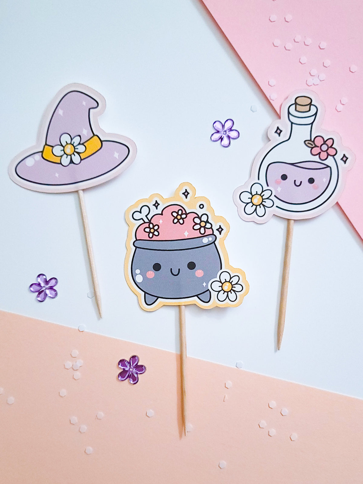 Groovy Witch Cupcake Toppers