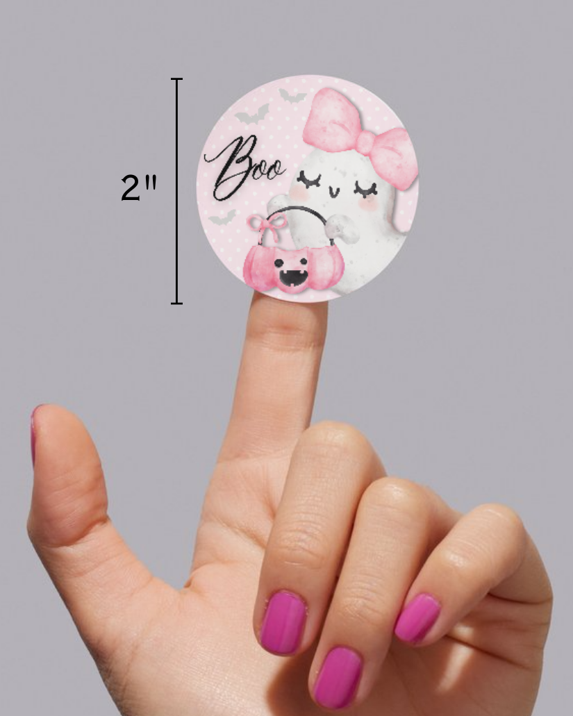 Pink Ghost Stickers