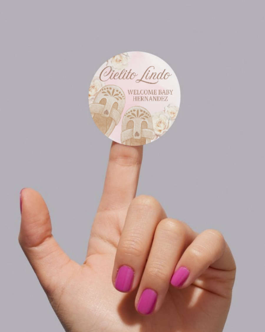 Cielito Lindo Baby Shower Stickers - Personalized