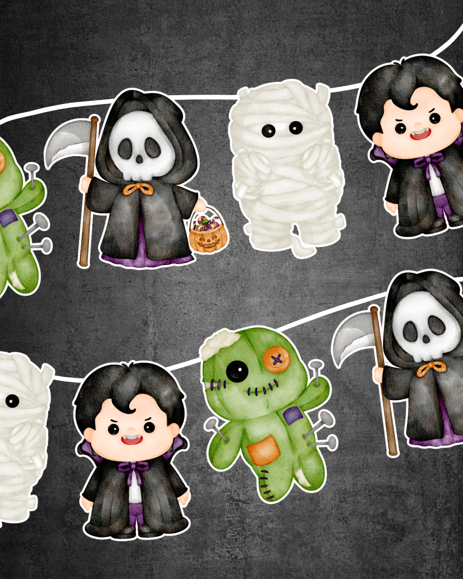 Spooky Halloween Garland Banner