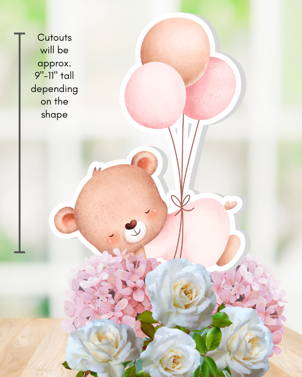 Teddy Bear Party Props - Pink
