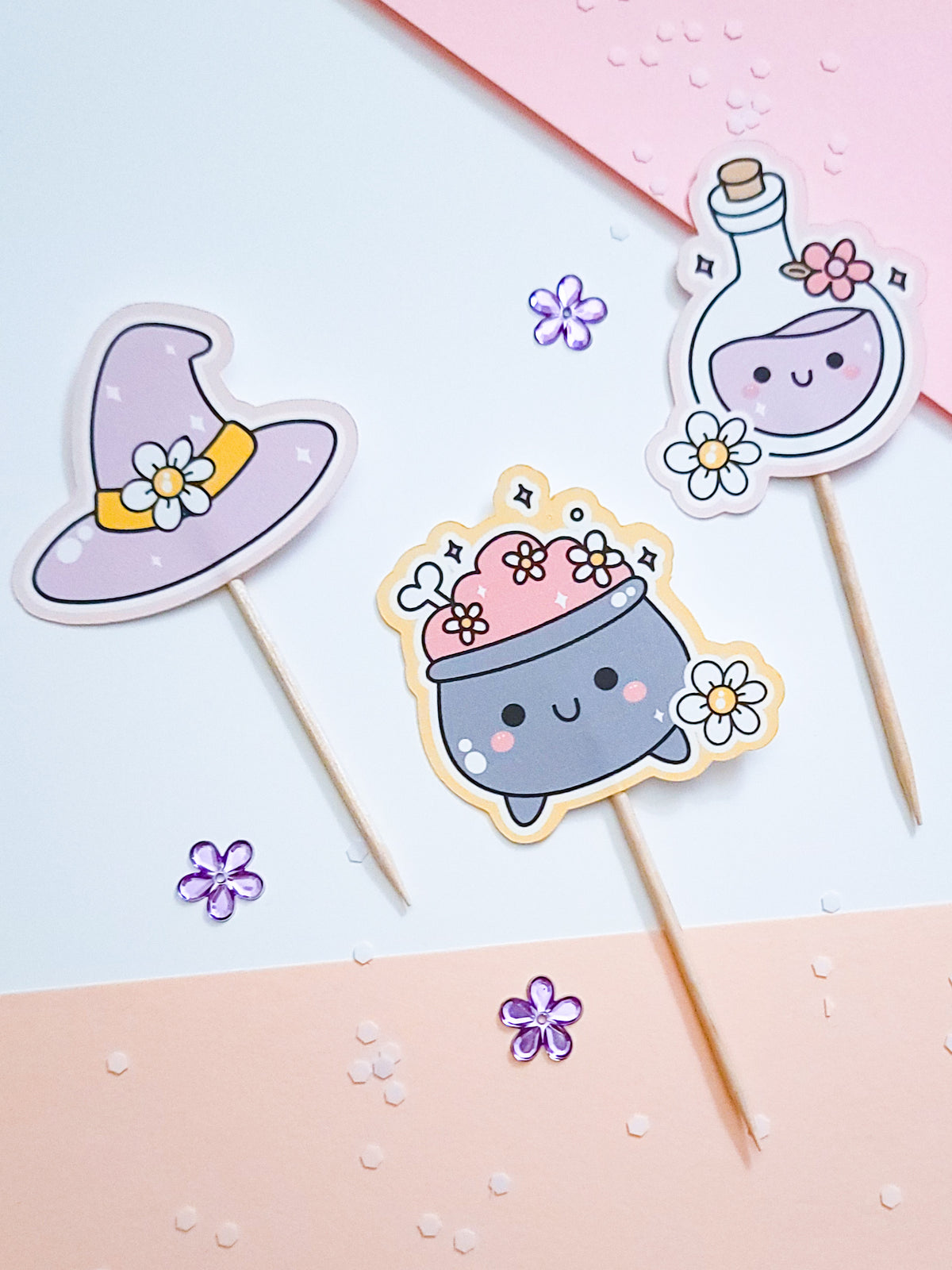 Groovy Witch Cupcake Toppers