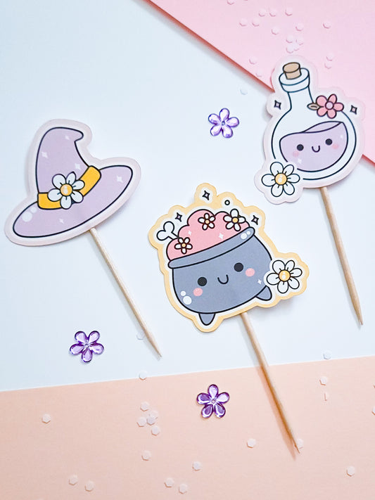 Groovy Witch Cupcake Toppers