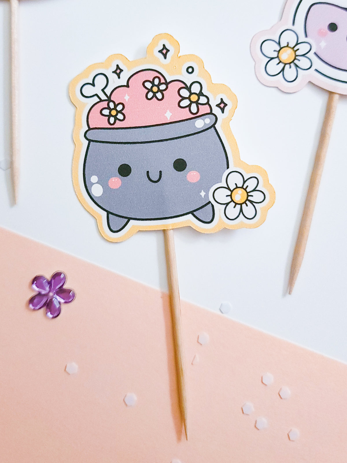 Groovy Witch Cupcake Toppers