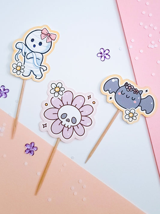 Groovy Halloween Cupcake Toppers