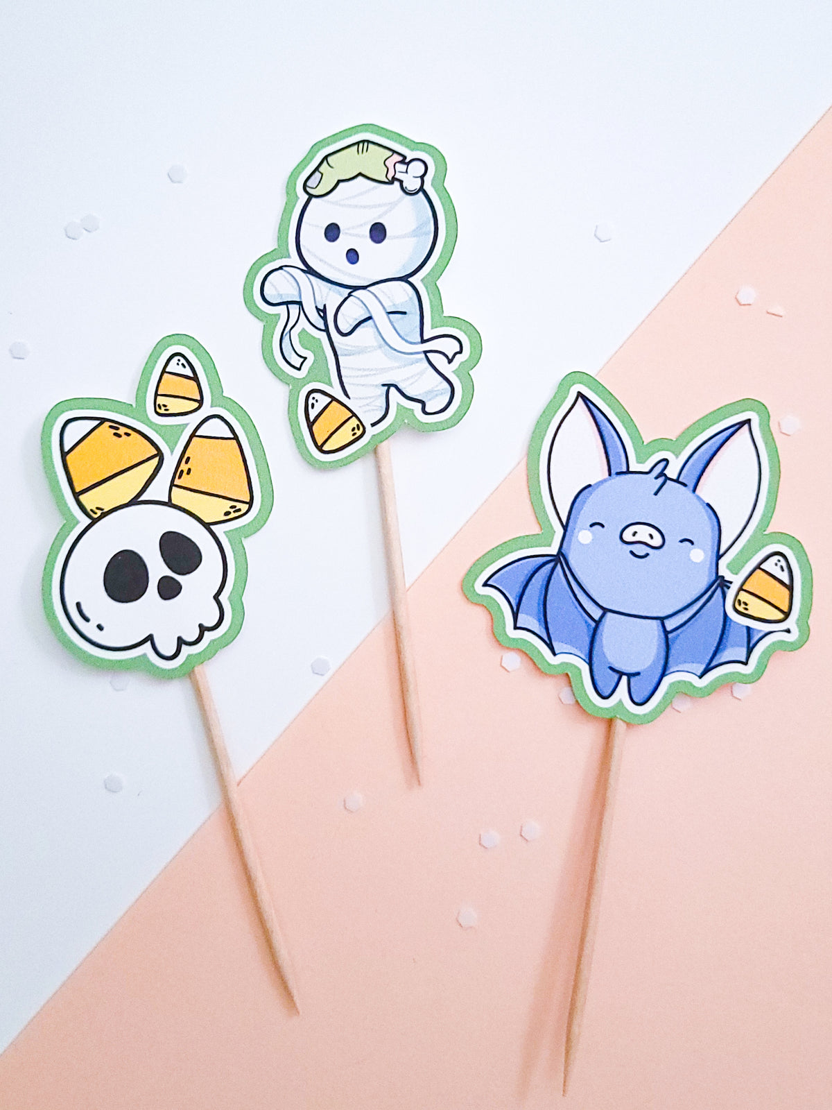 Cute Halloween Cupcake Toppers