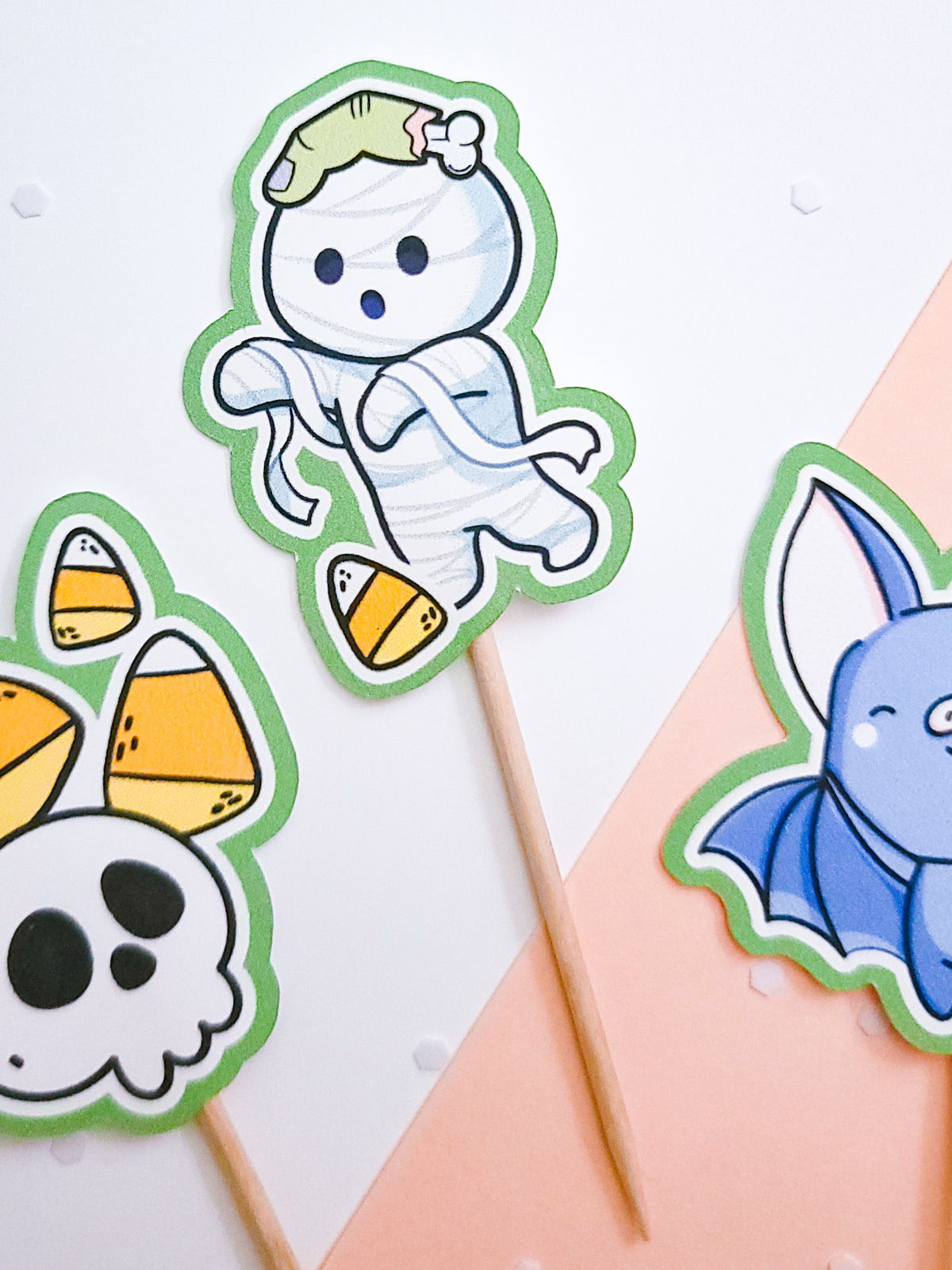Cute Halloween Cupcake Toppers