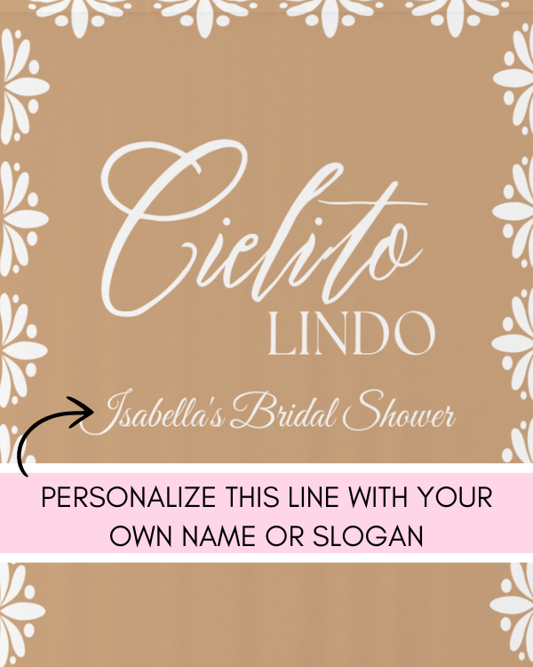 Personalized Talavera Backdrop Curtain - Clay