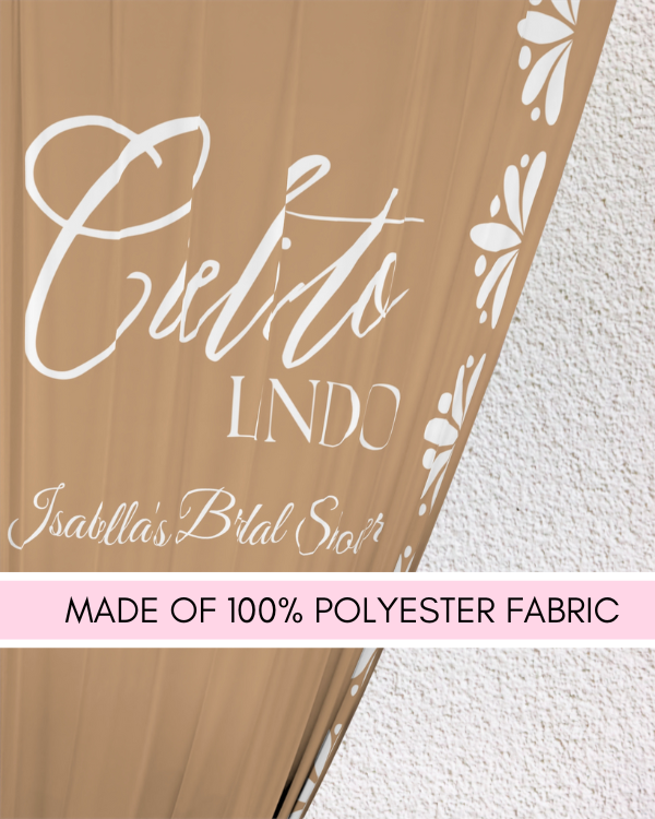 Personalized Talavera Backdrop Curtain - Clay