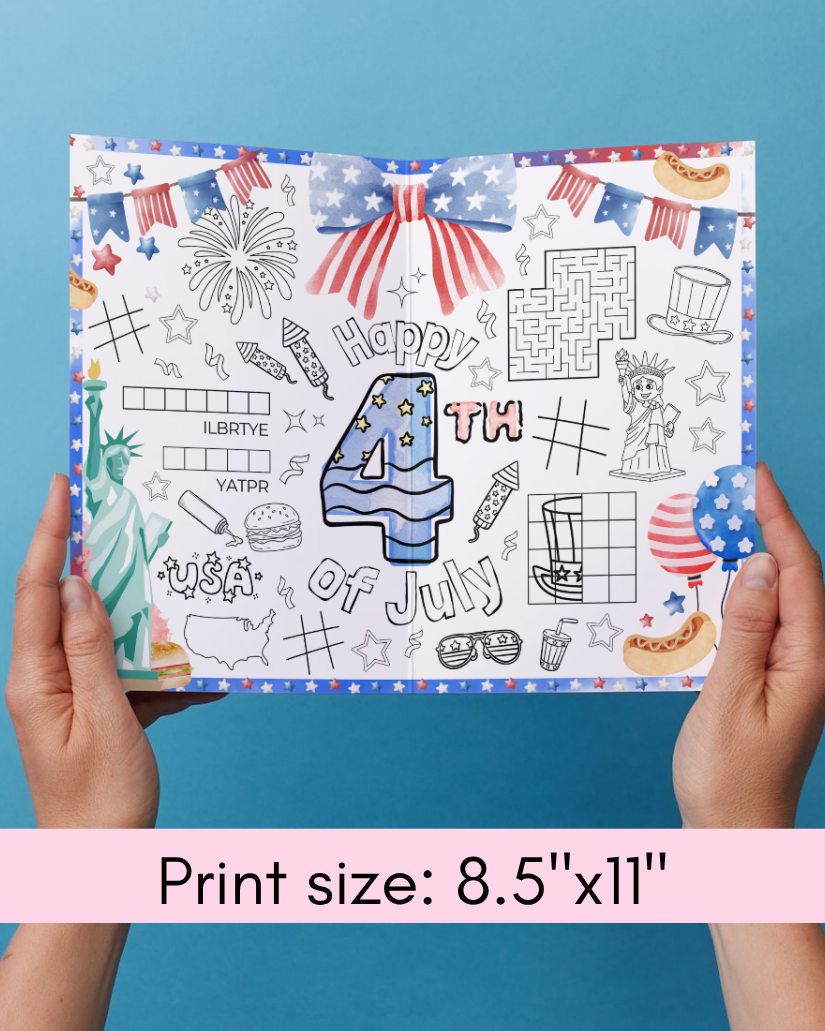 4th of July Activity Page - Digital Download