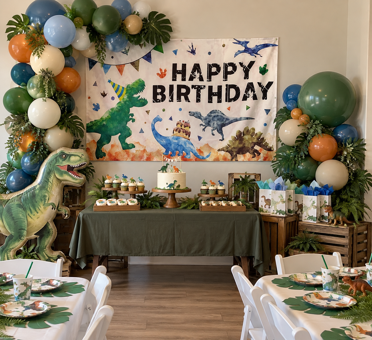 Dinosaur Birthday Backdrop