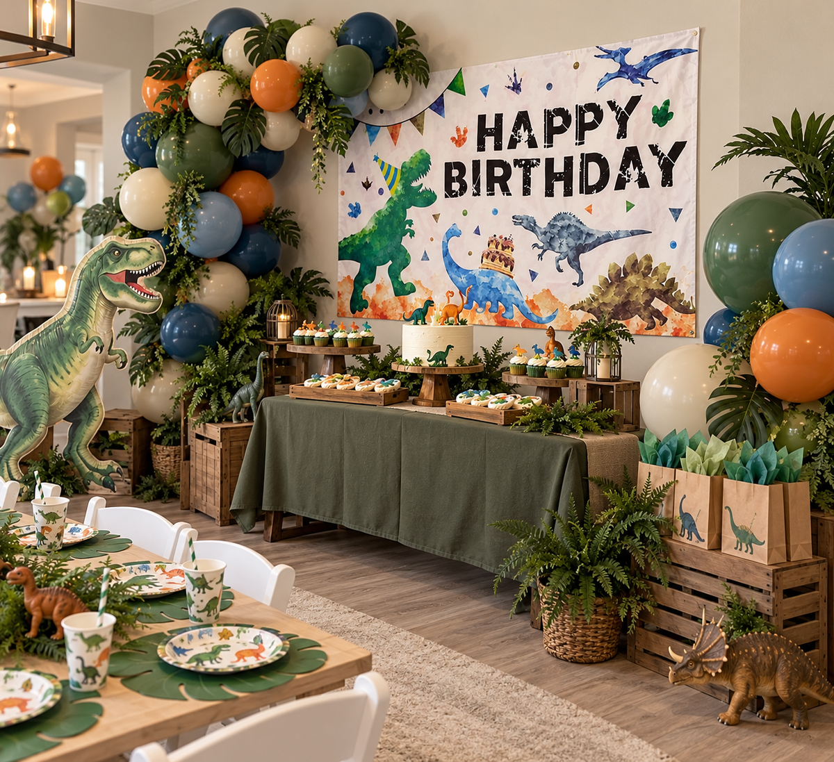 Dinosaur Birthday Backdrop