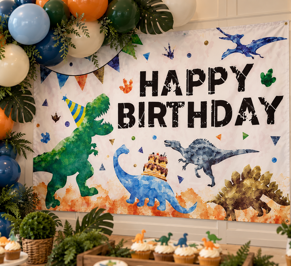 Dinosaur Birthday Backdrop