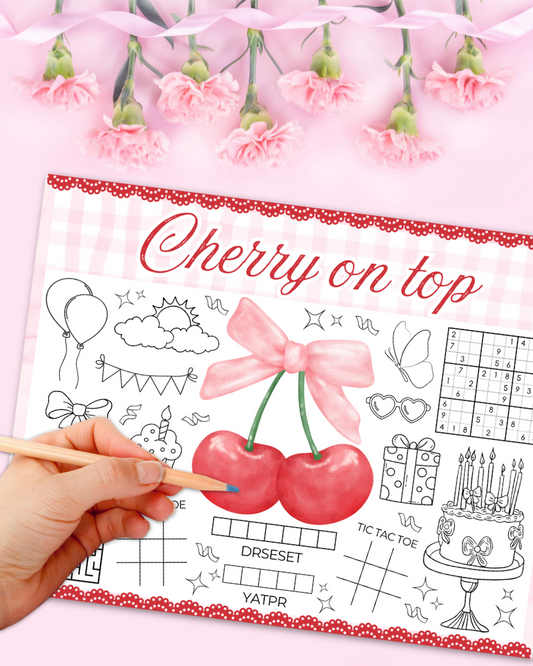 Cherry Activity Page - Digital Download