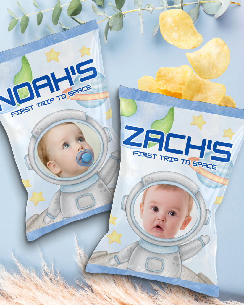 Personalized Outer Space Chip Bags