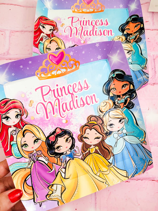 Personalized Princess Party Plates
