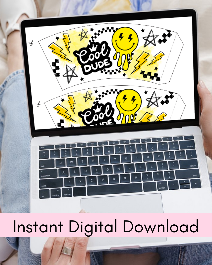 Cool Dude Cup Wraps 9oz. - Digital Download