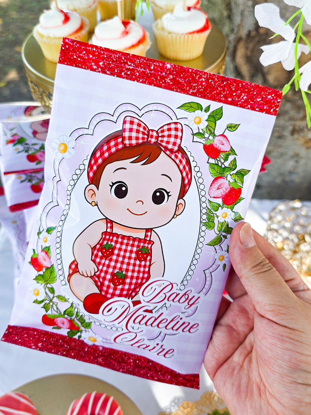 Strawberry Baby Chip Bags - Personalized