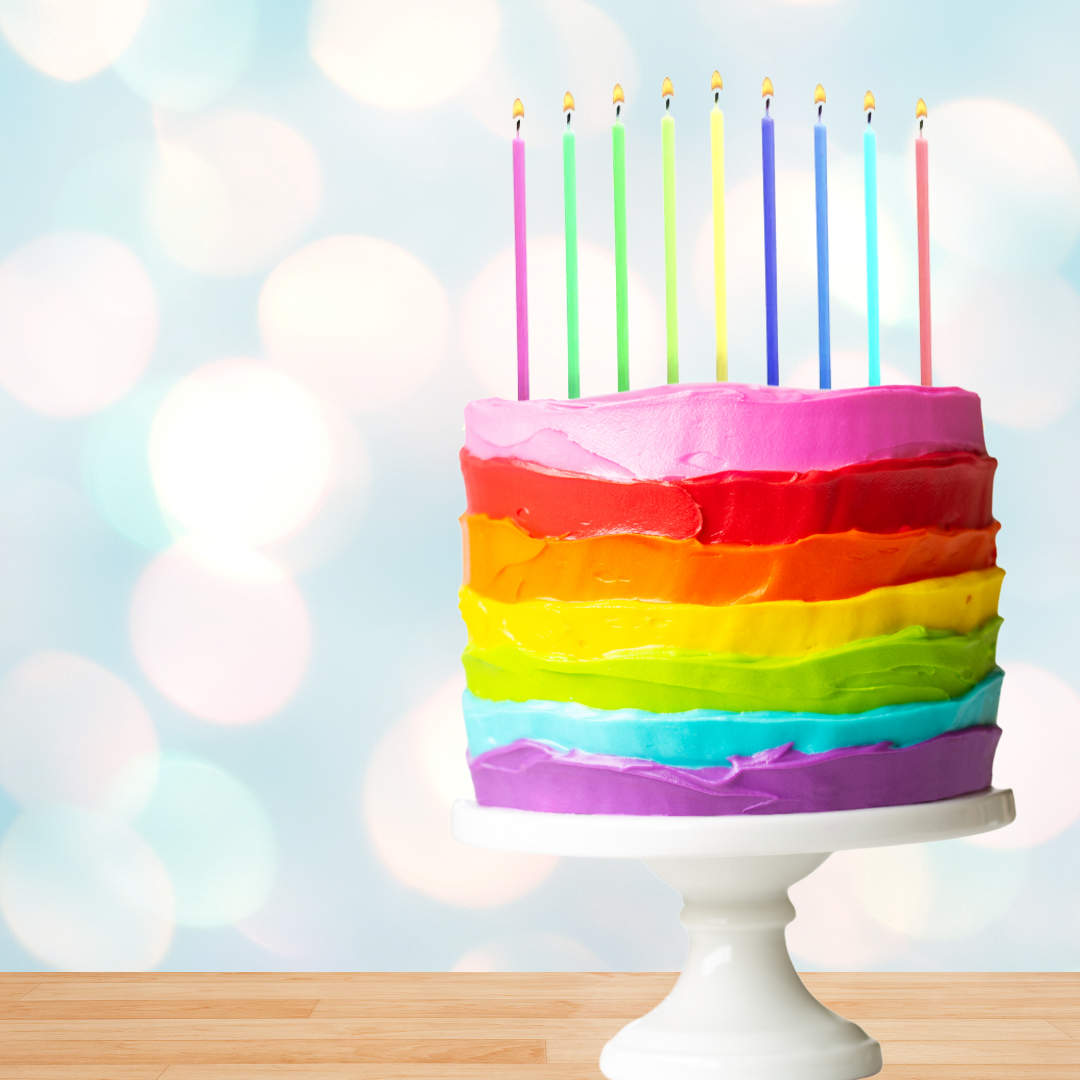 Rainbow Birthday Candles