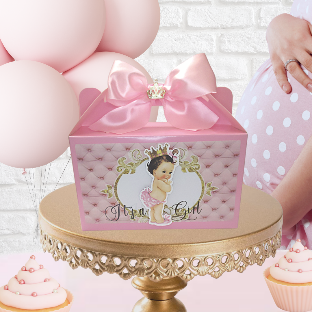 Diaper Princess Party Favor Boxes
