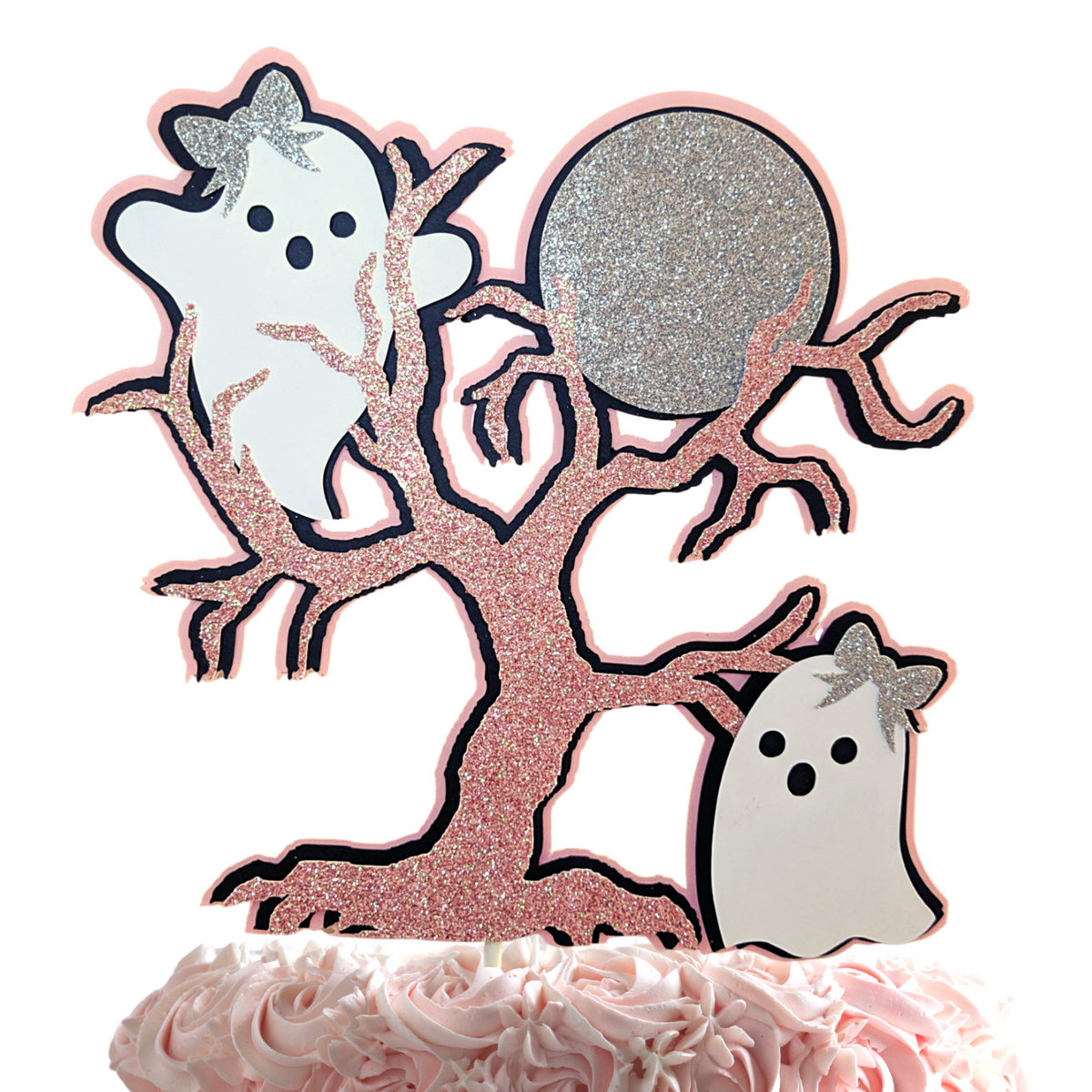 Pink Halloween Cake Topper